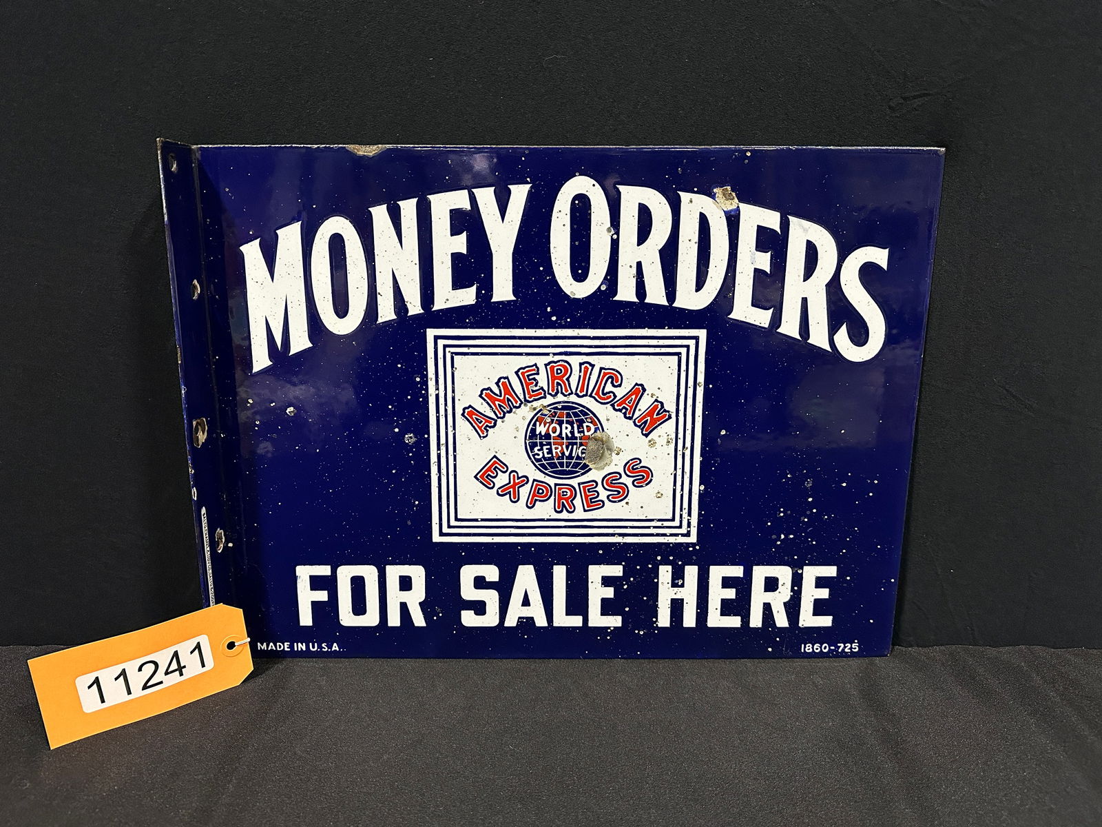 American Express money orders porcelain flange sign (1 of 2)