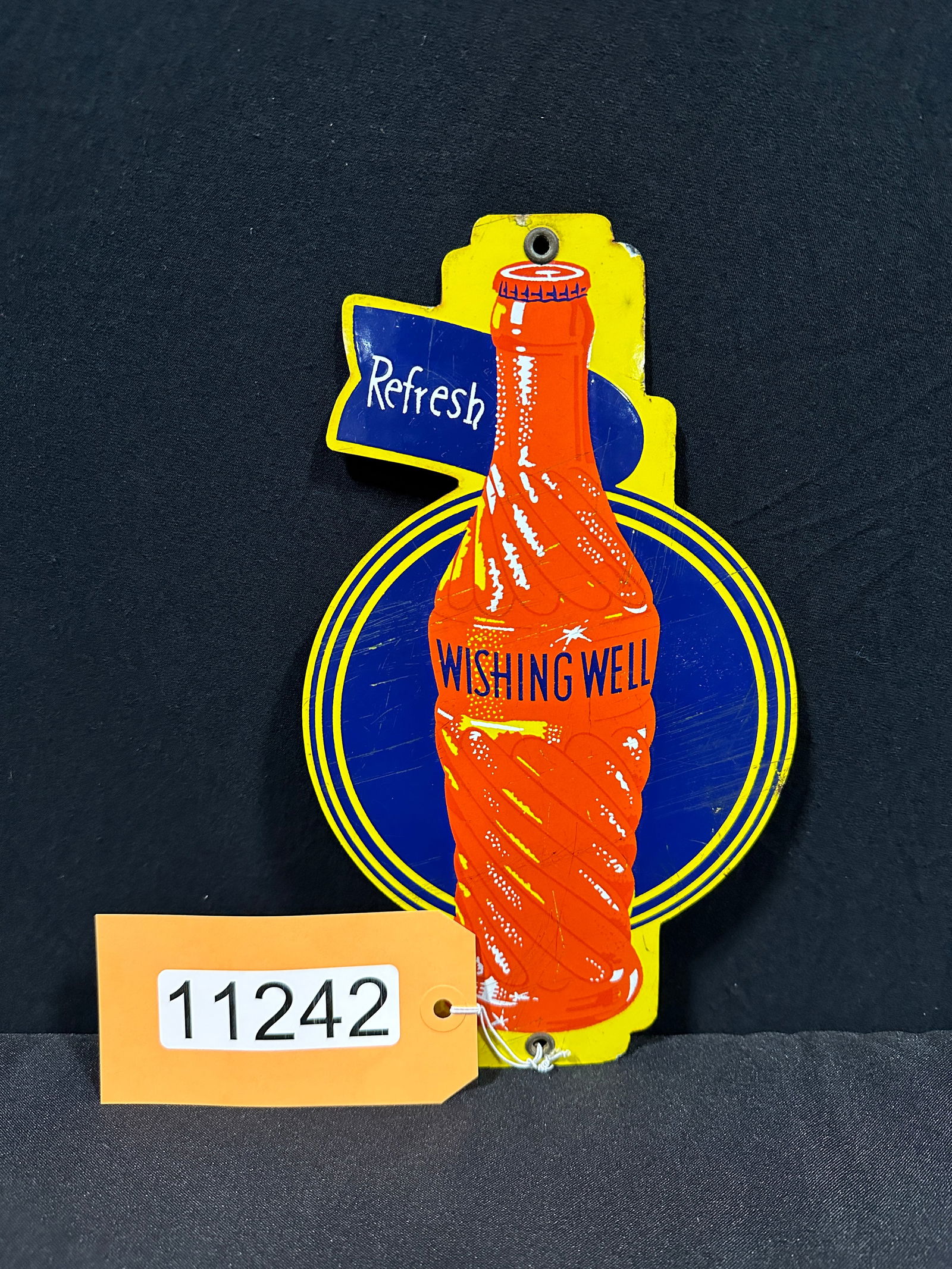 Wishing well soda drink porcelain door push sign (1 of 2)