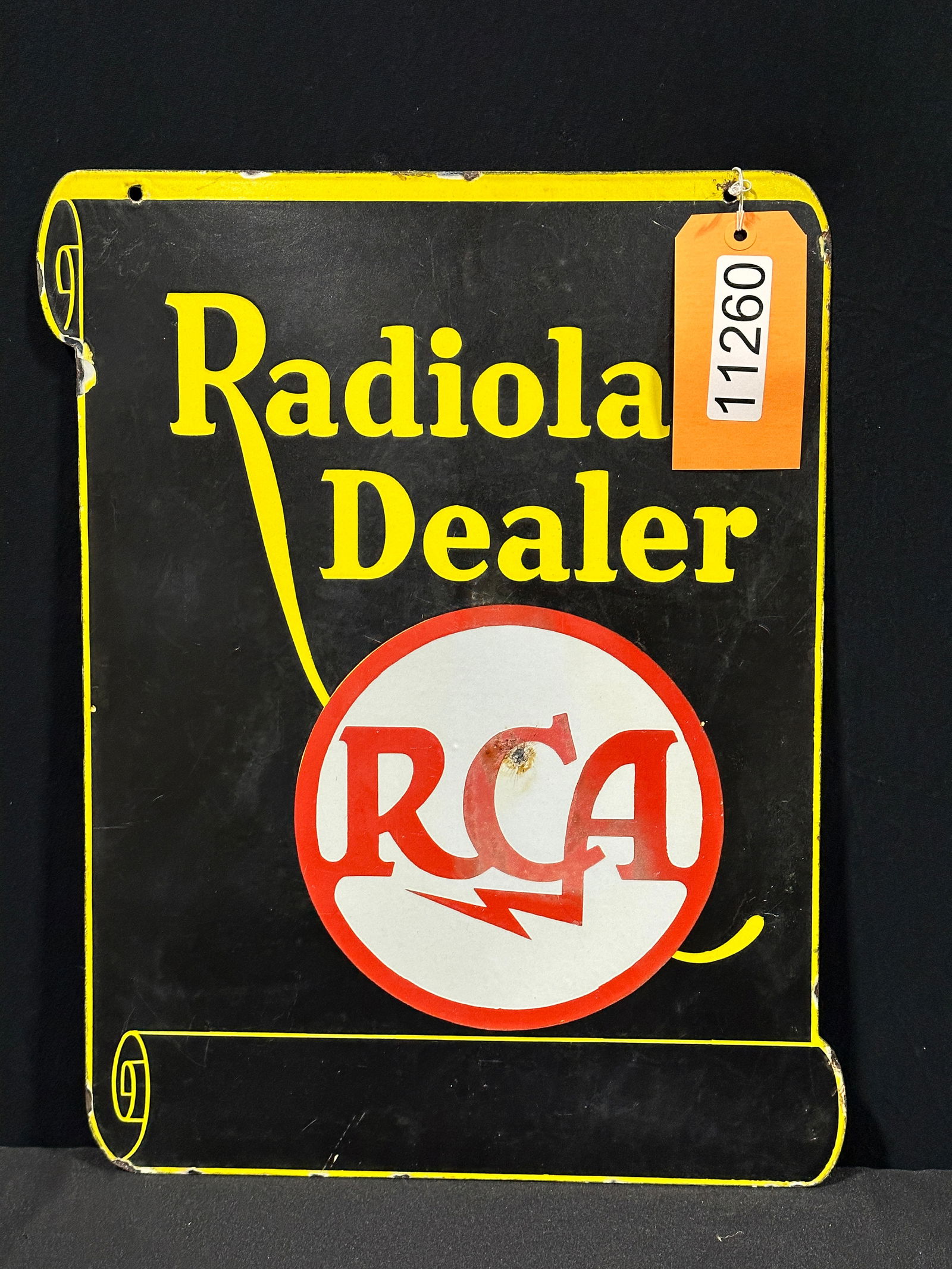 RCA radiola dealer double sided display porcelain sign (1 of 2)