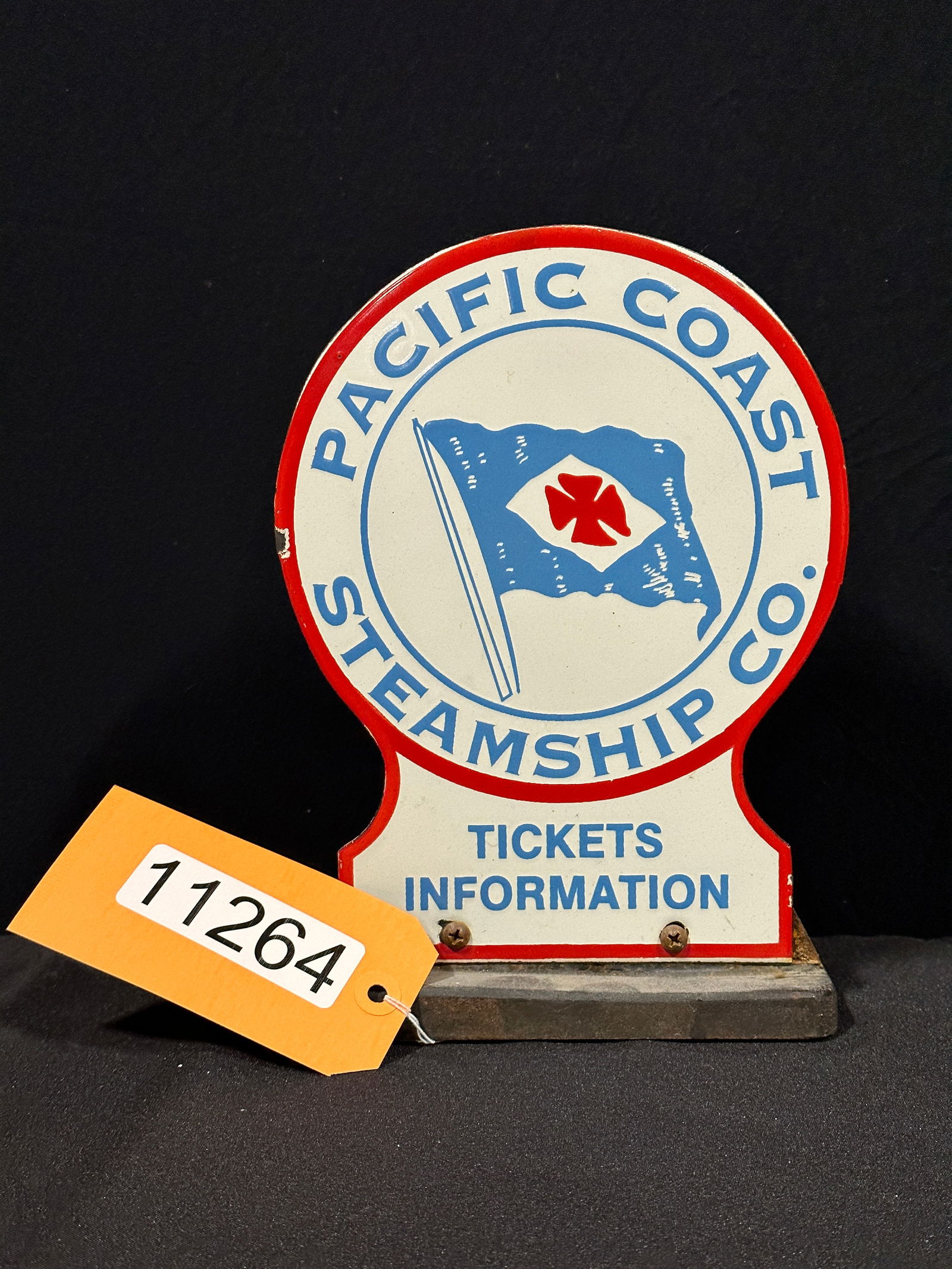 Pacific Coast Steamship Co porcelain display boat sign (1 of 2)