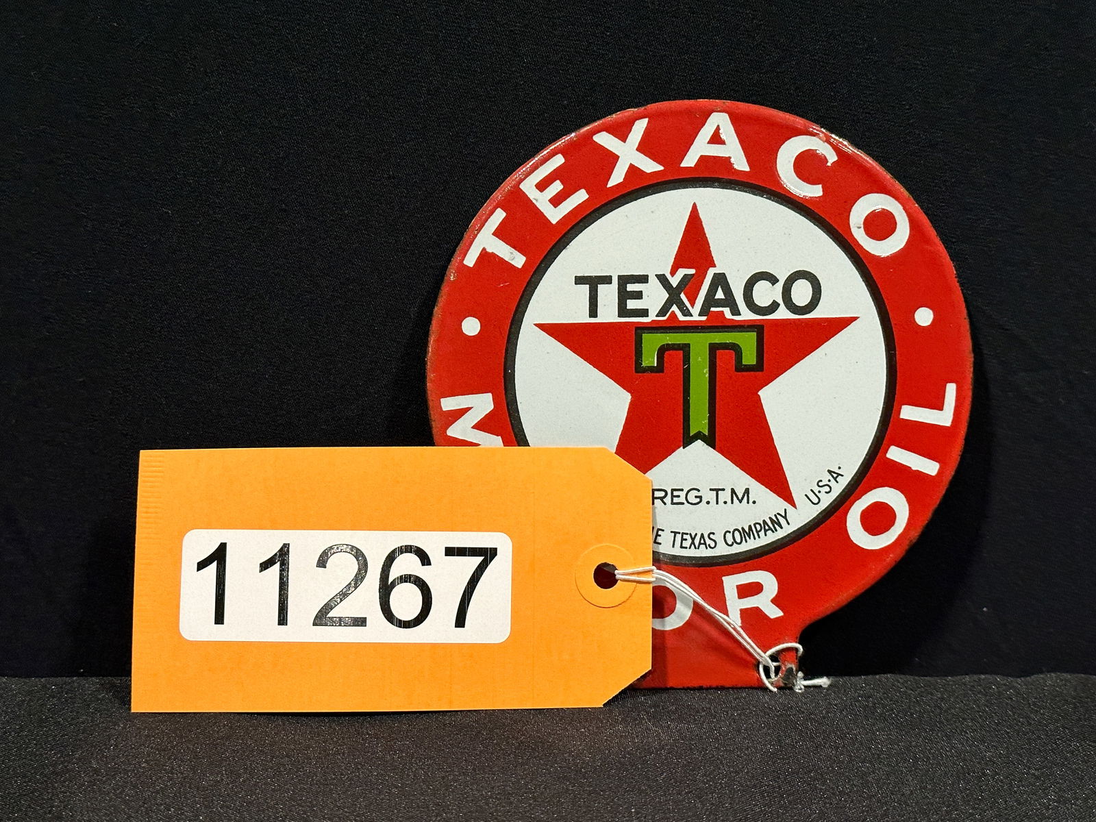 Texaco Lubester porcelain license plate topper sign (1 of 2)