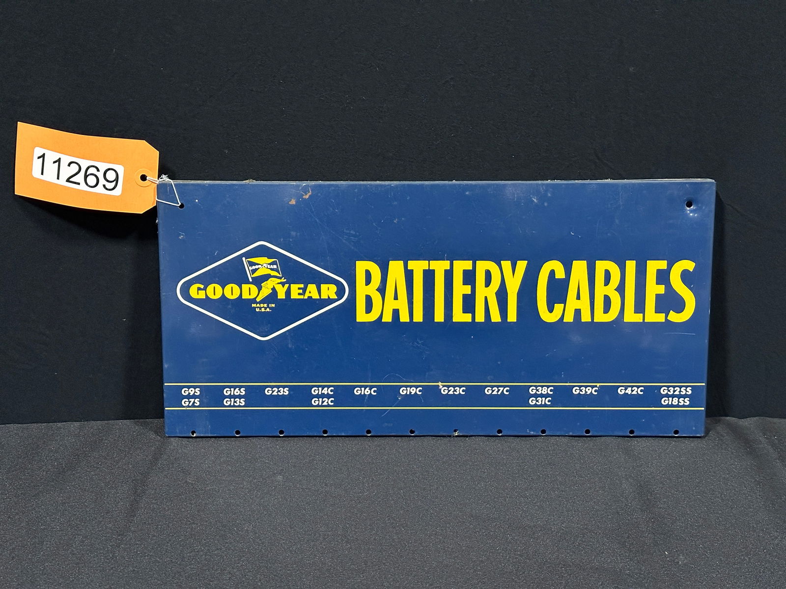 Goodyear battery cable display tin metal rack sign (1 of 2)