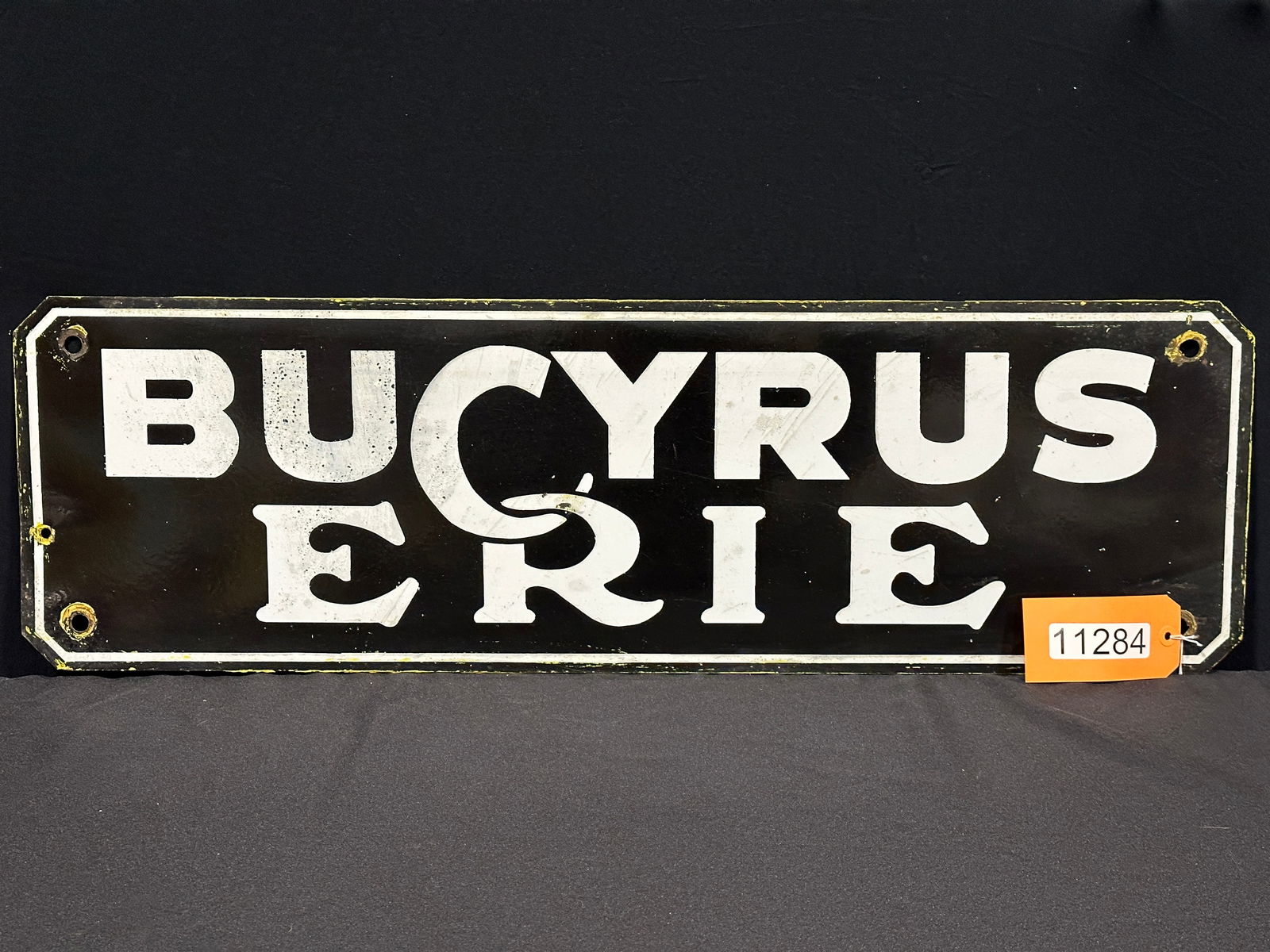 Bucyrus Erie crane porcelain dealer sign (1 of 2)