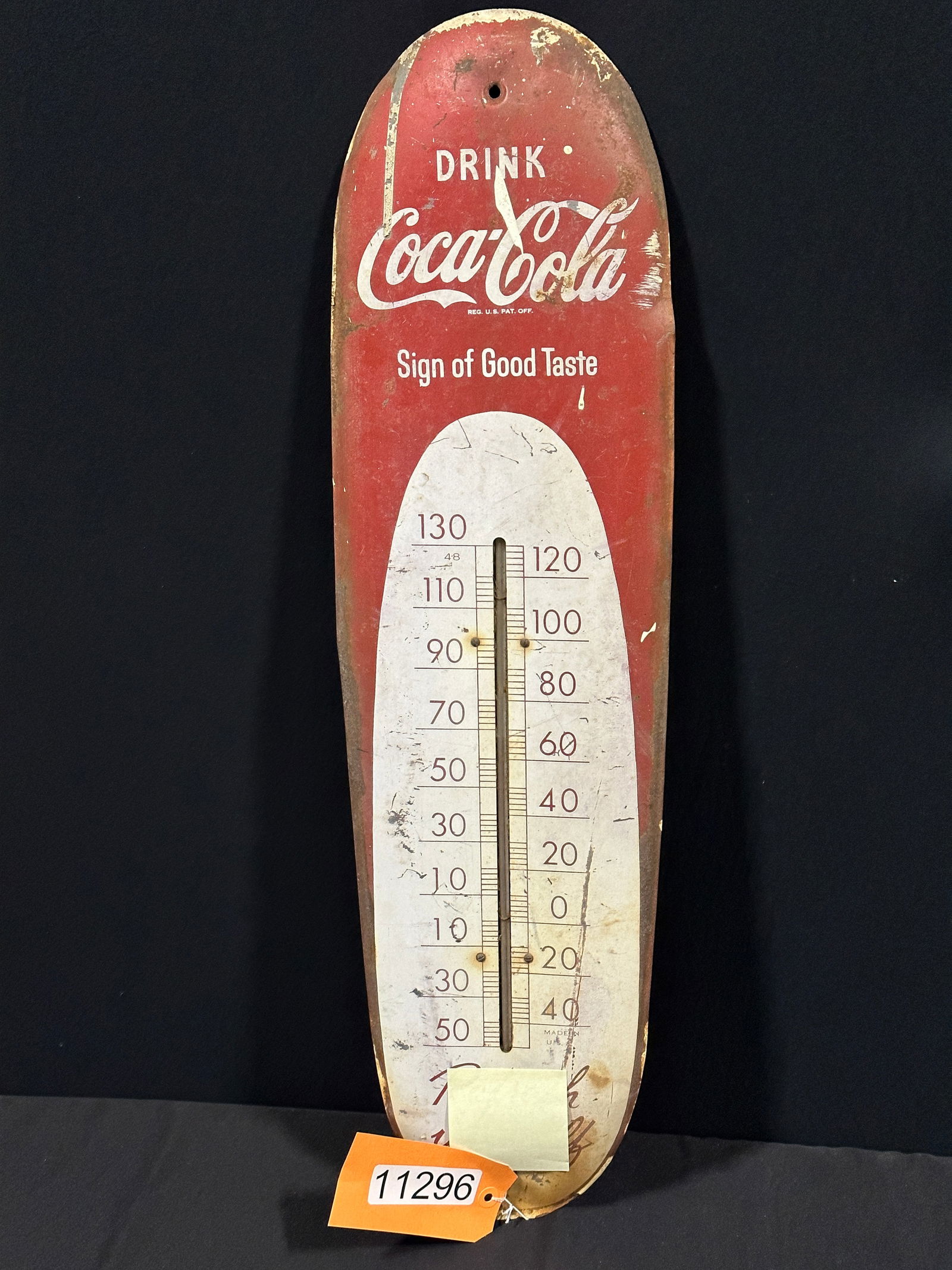 Coca Cola Coke tin metal soda thermometer sign (1 of 2)