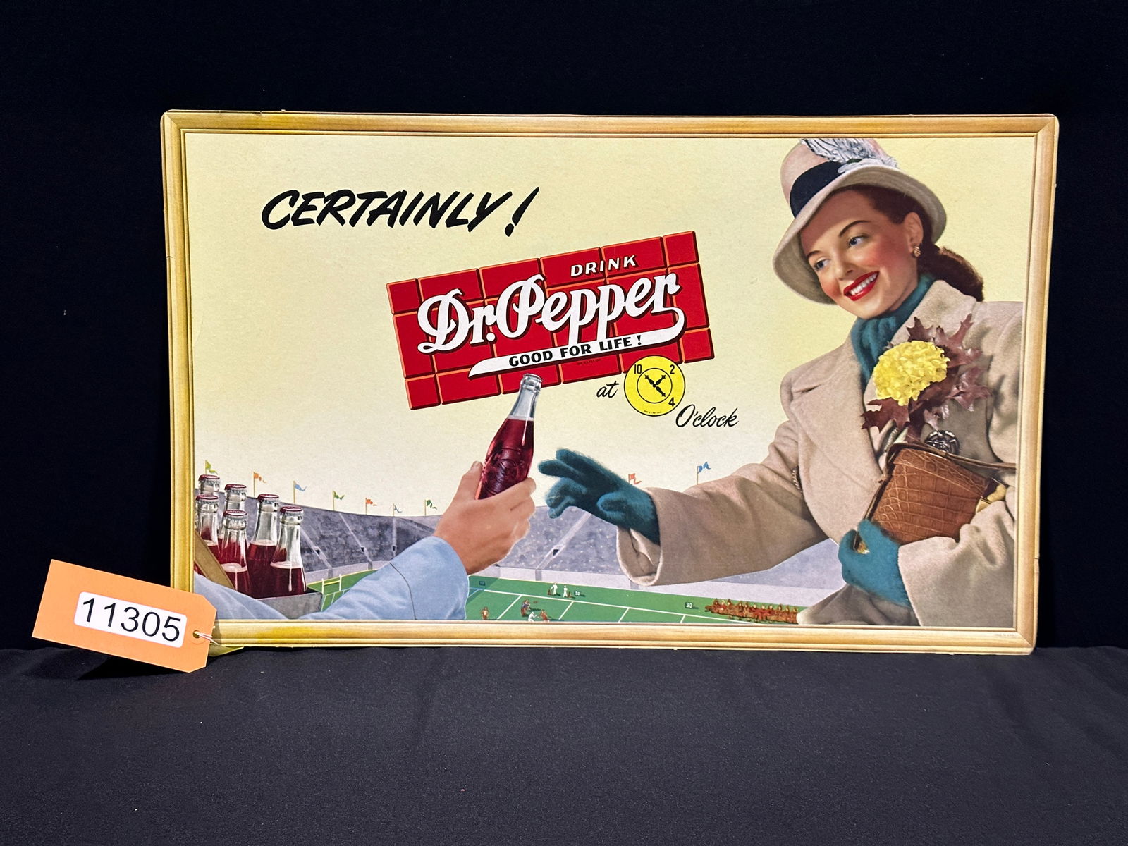 Dr Pepper Good for life cardboard dealer soda sign (1 of 2)