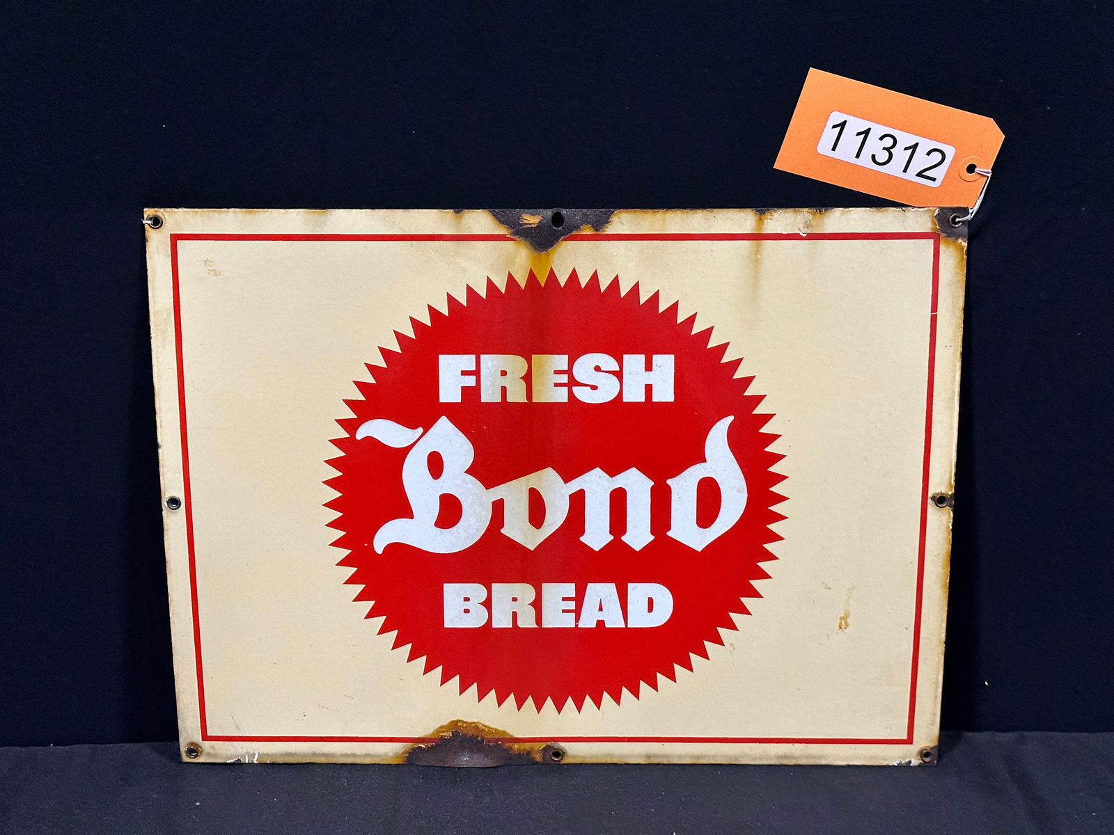 Fresh Bond bread porcelain sign (1 of 2)