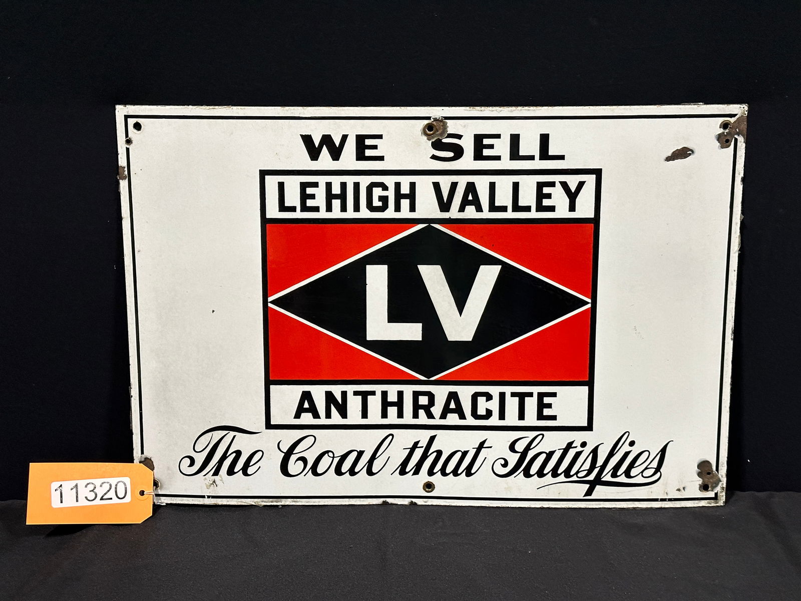 Lehigh Valley Anthracite coal porcelain dealer sign (1 of 2)