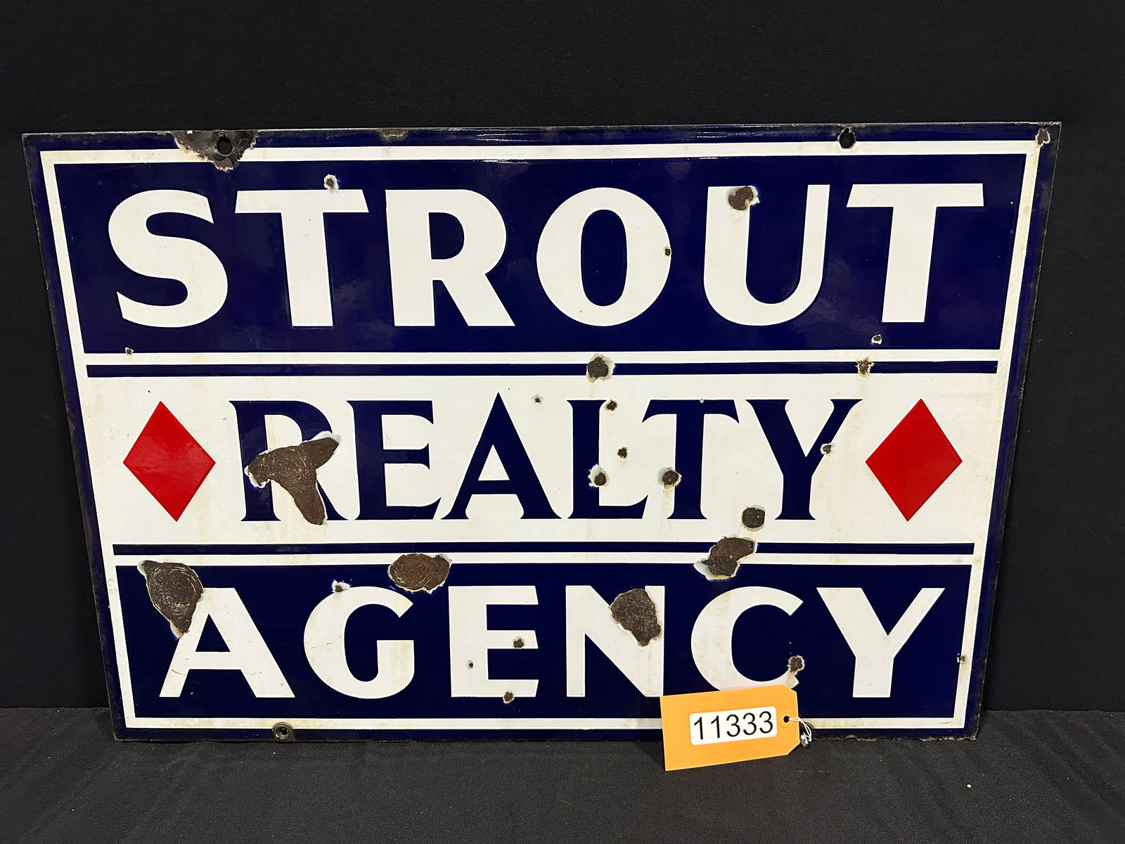Strout Realty Agency double sided porcelain sign (1 of 2)