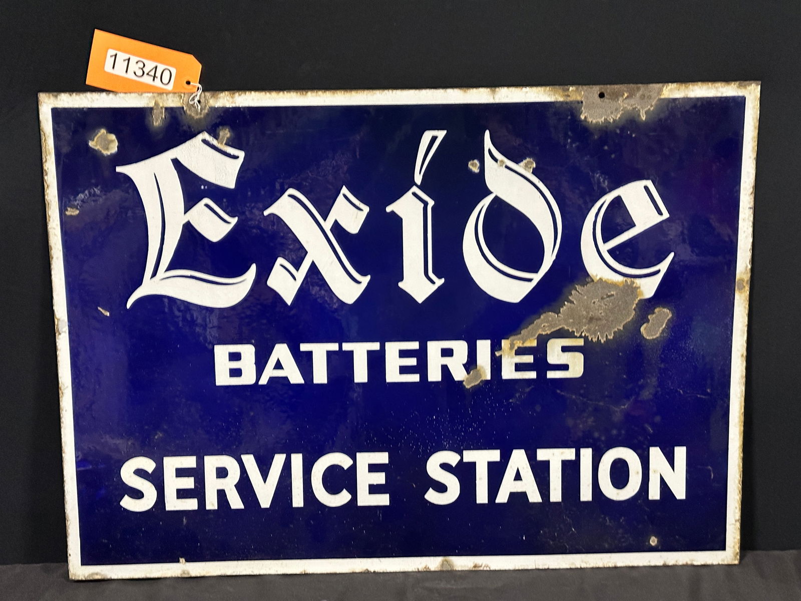 Exide batteries service station porcelain dealer sign (1 of 2)