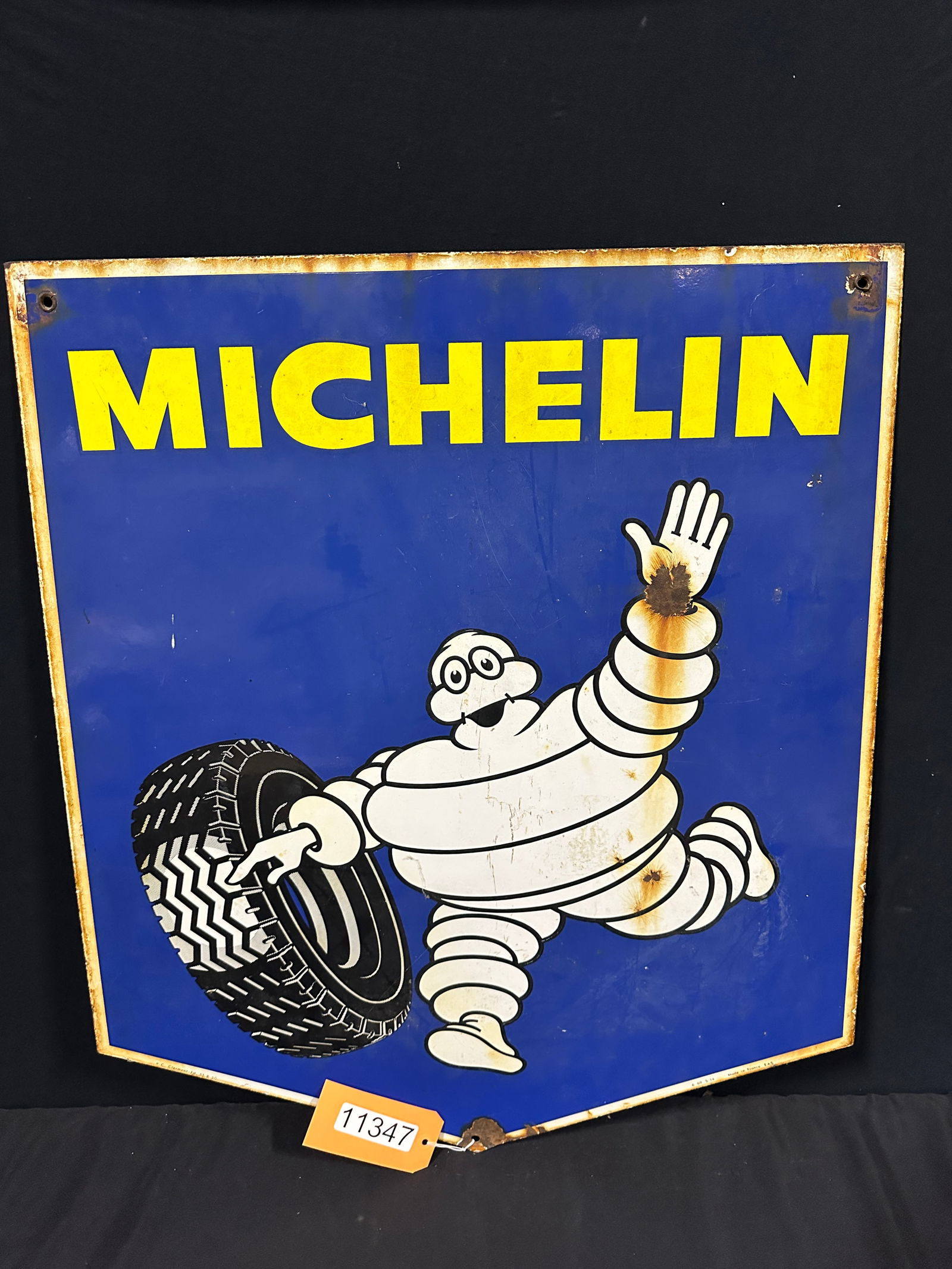 Michelin tire wheel porcelain dealer sign (1 of 2)