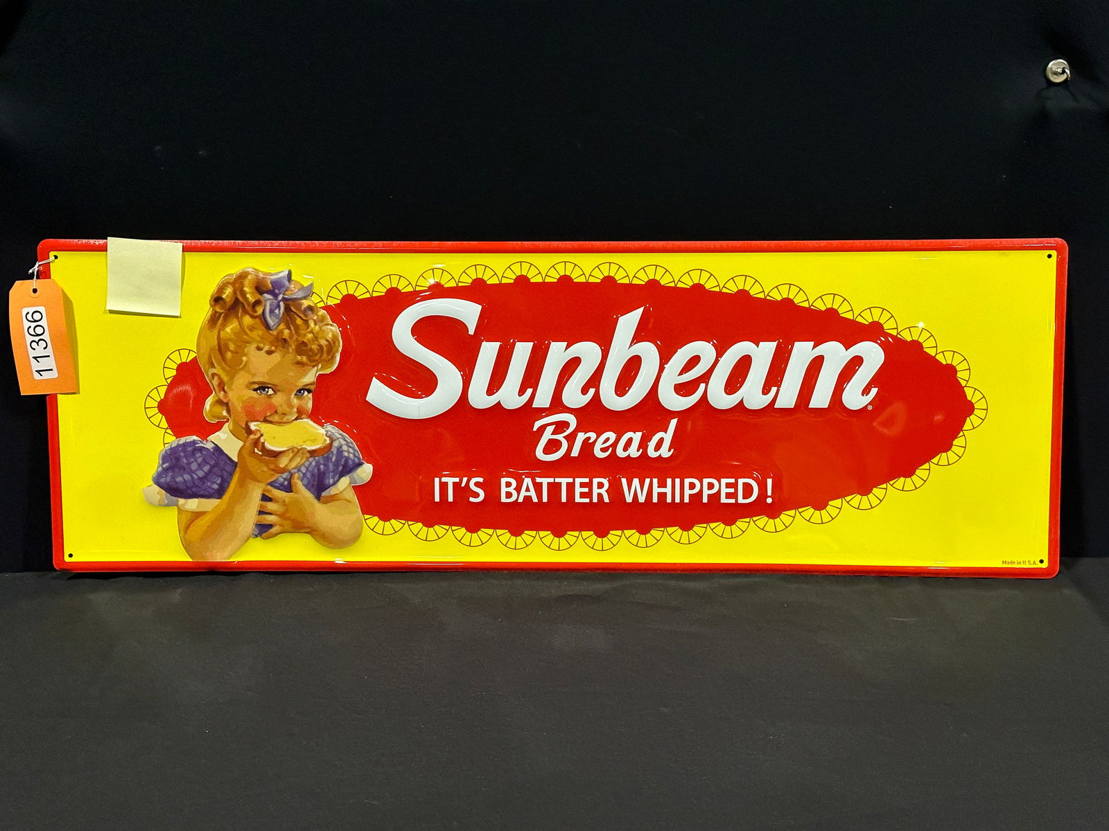 42" Sunbeam bread tin metal sign (1 of 2)