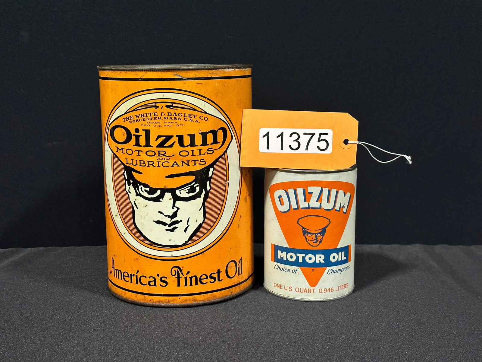 2 Oilzum motor oil can 5 quarts and 1 quart (1 of 2)