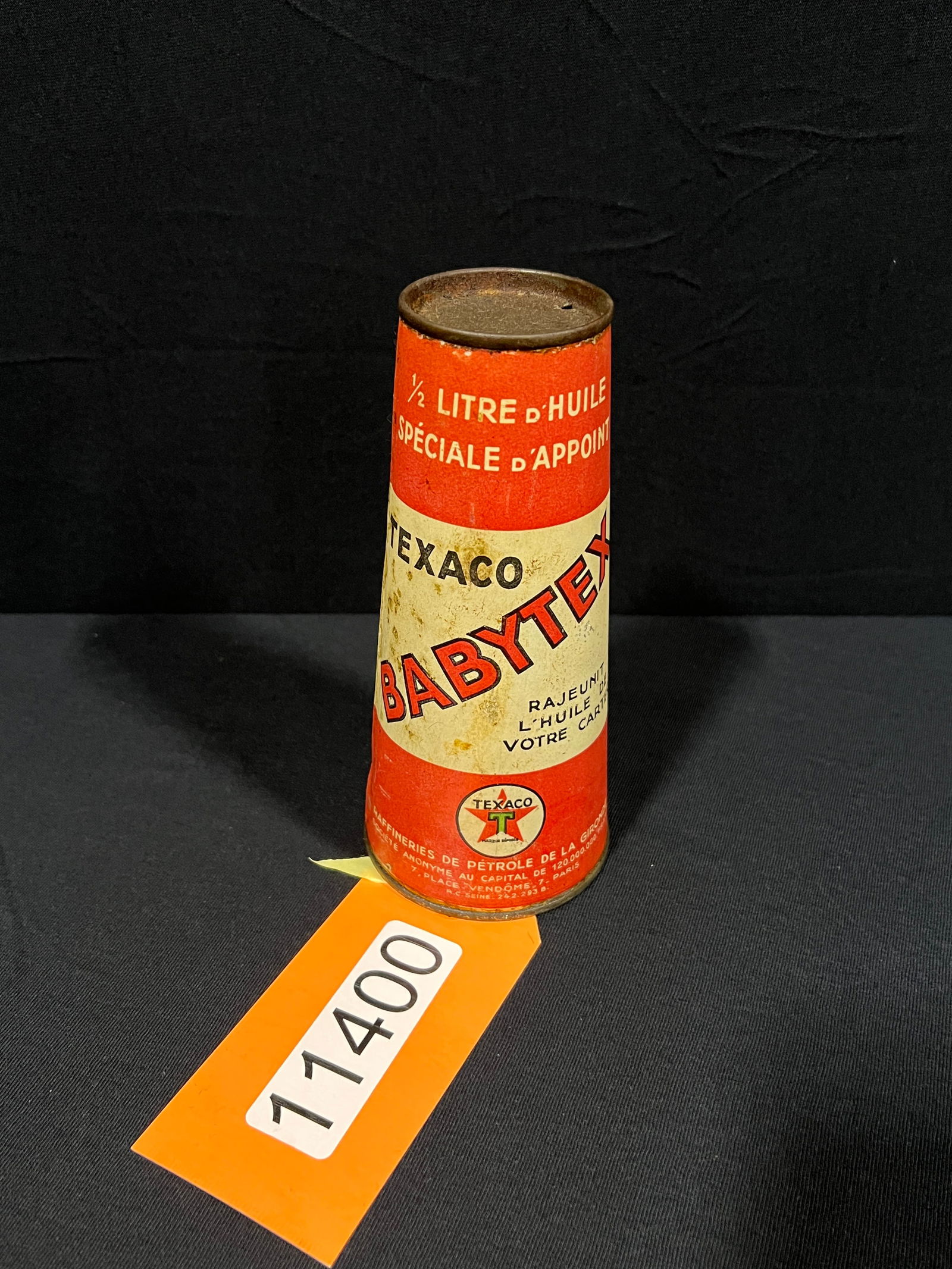 Texaco babytex oil metal cone can (1 of 2)