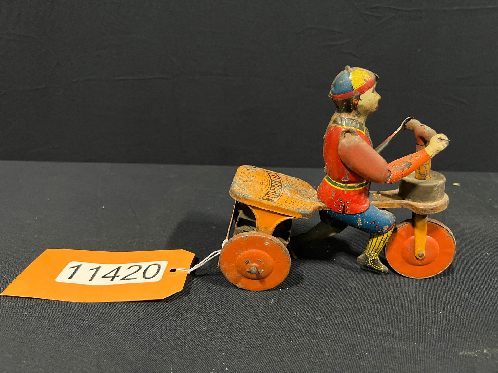 Behrend Rothschild wind up kid special scooter tin toy (1 of 4)