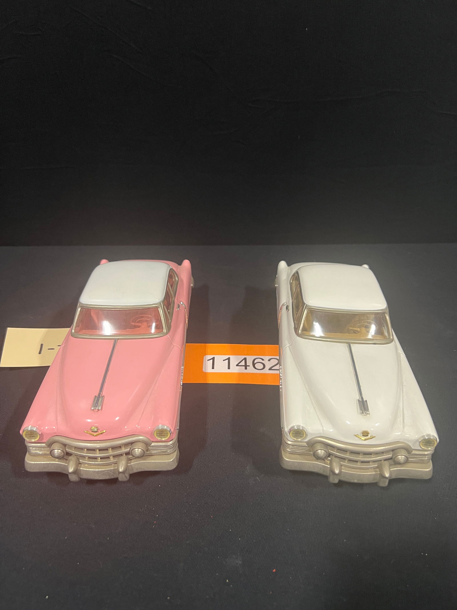 2 Cadillac Japan tin litho friction car toy 1950?s (1 of 4)