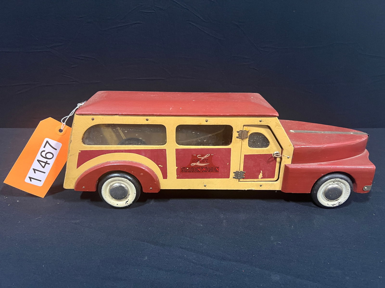 Buddy L wooden station wagon tin metal toy (1 of 4)