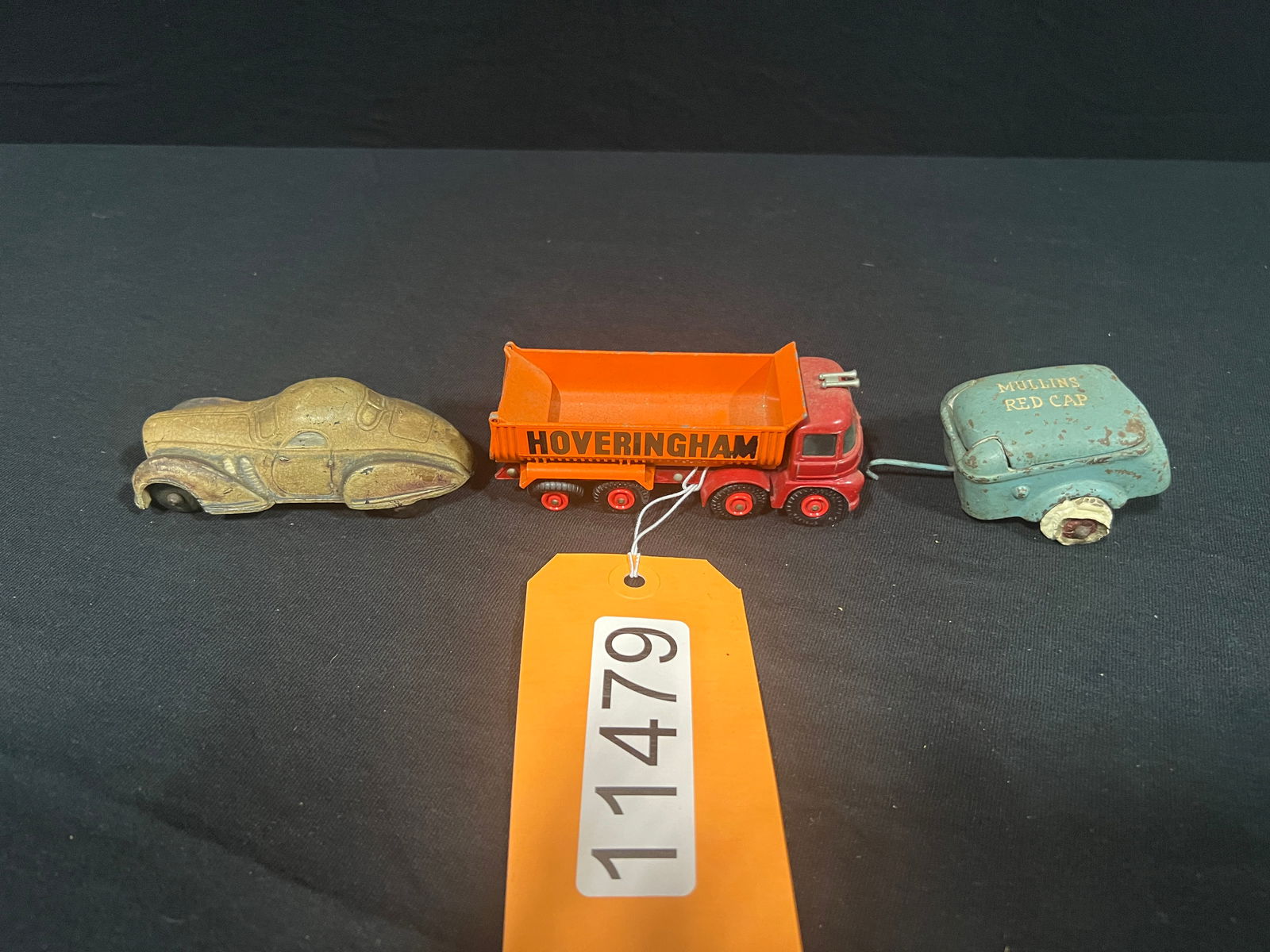 Matchbox and misc cast metal tin toys dump truck (1 of 2)