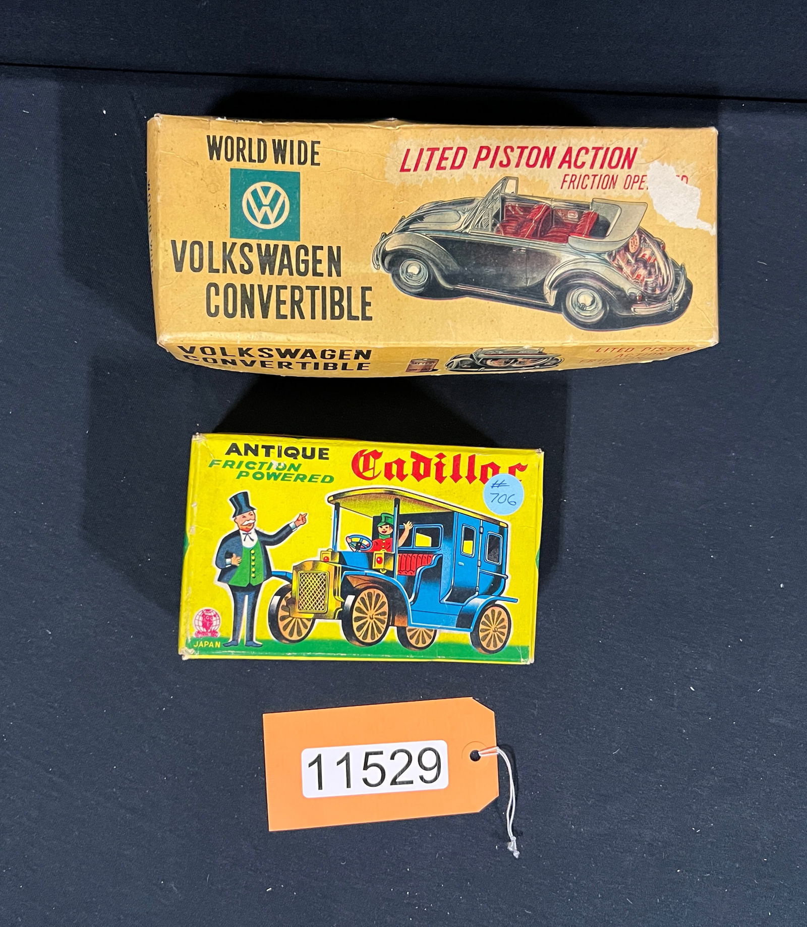 Volkswagen Convertible Friction Tin toy Cadillac (1 of 2)