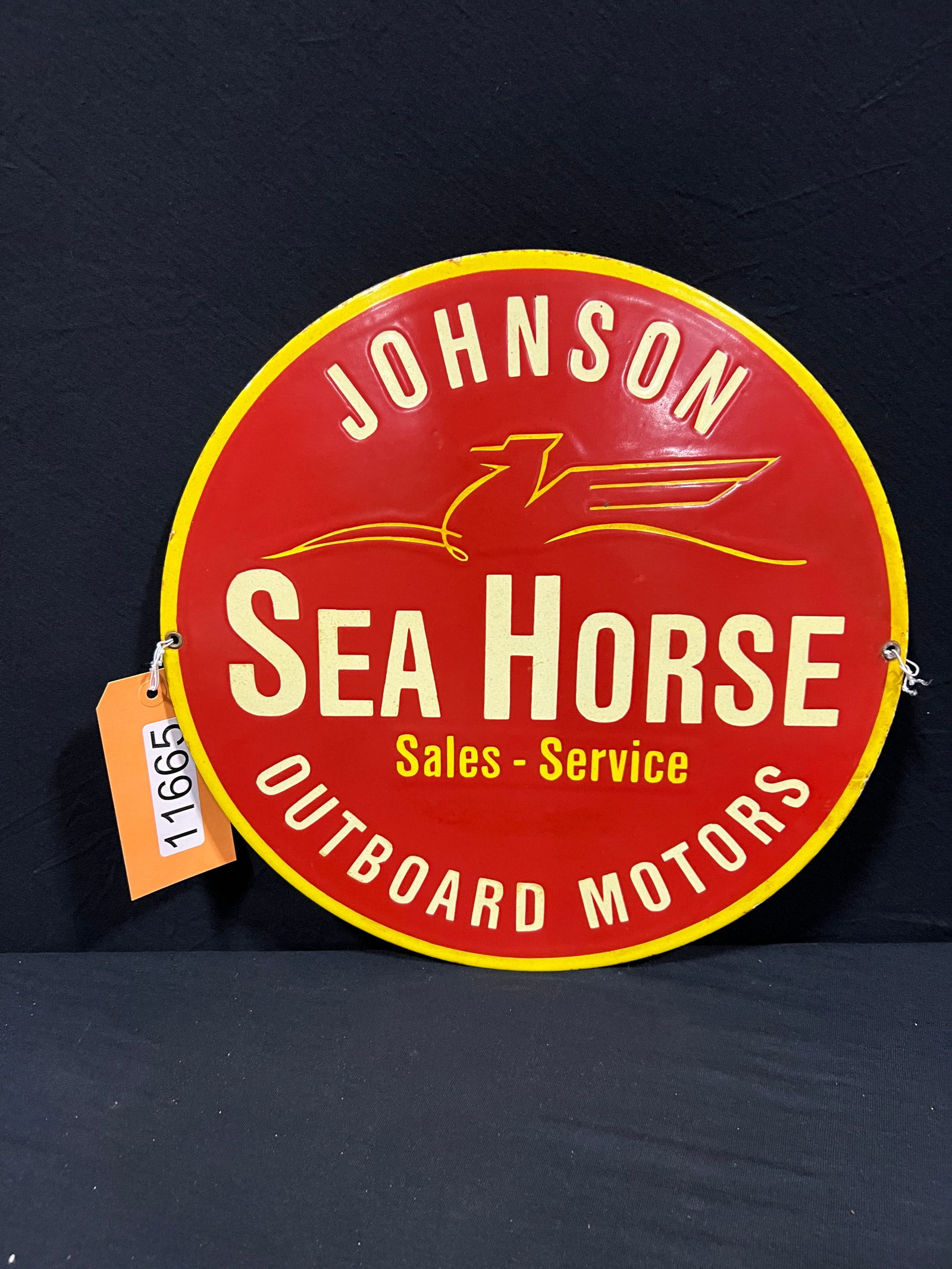 SSP Johnson sea horse outboard motors porcelain sign (1 of 2)