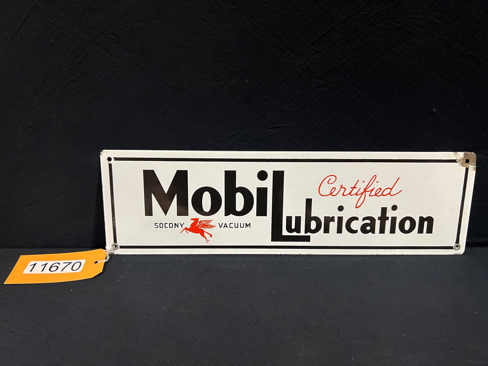 SSP Mobil Lubrication Socony vacuum porcelain sign (1 of 2)
