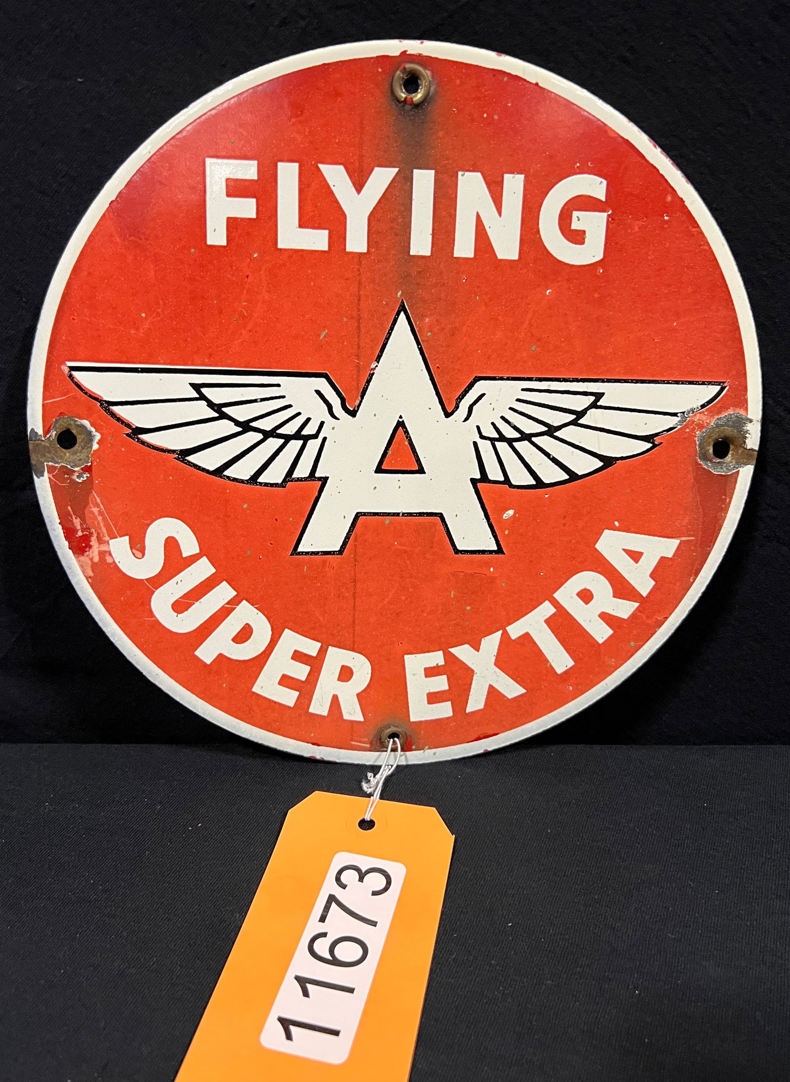 SSP Flying A Super Extra porcelain pump plate (1 of 2)
