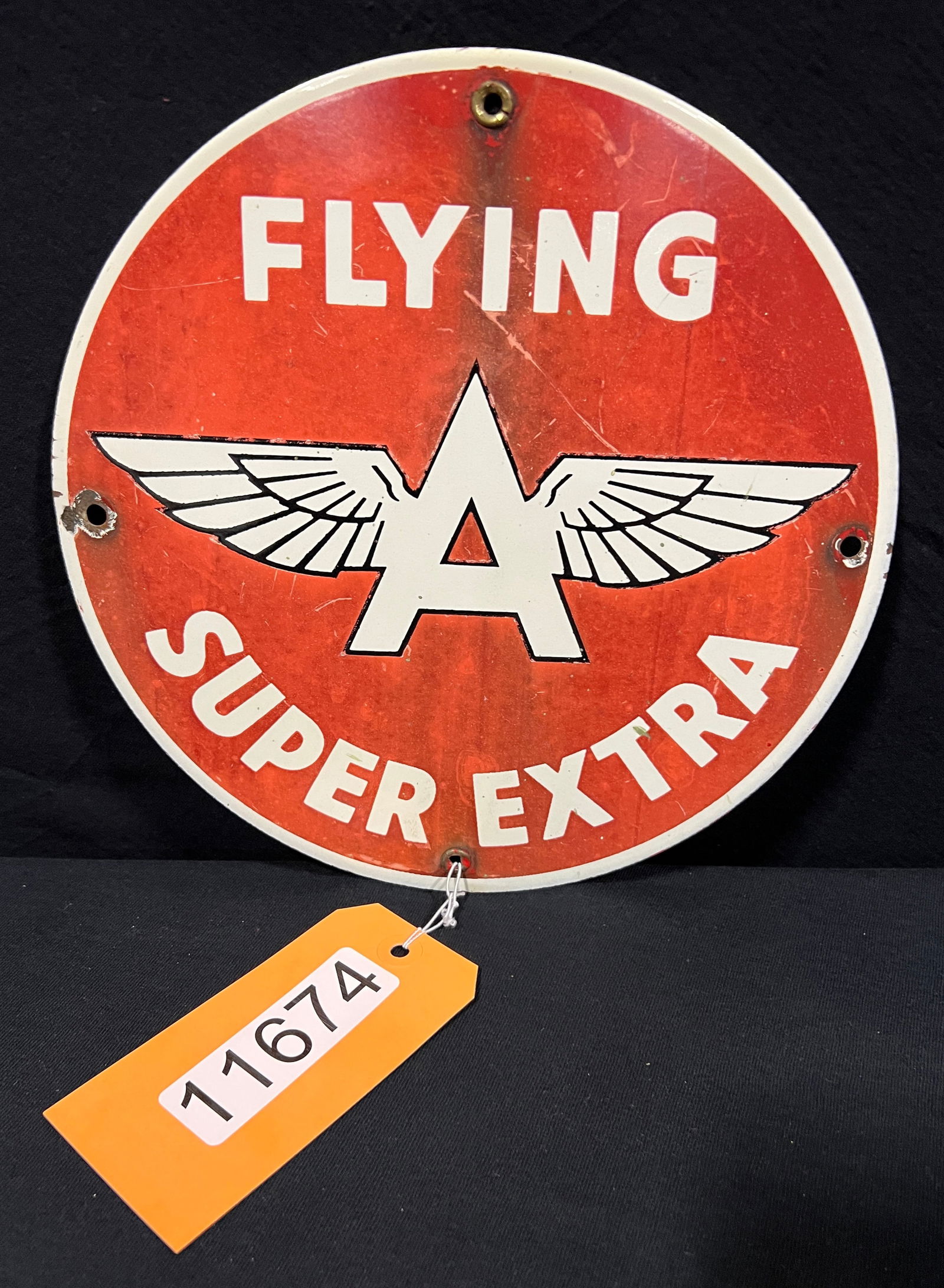 SSP Flying A Super Extra porcelain pump plate (1 of 2)