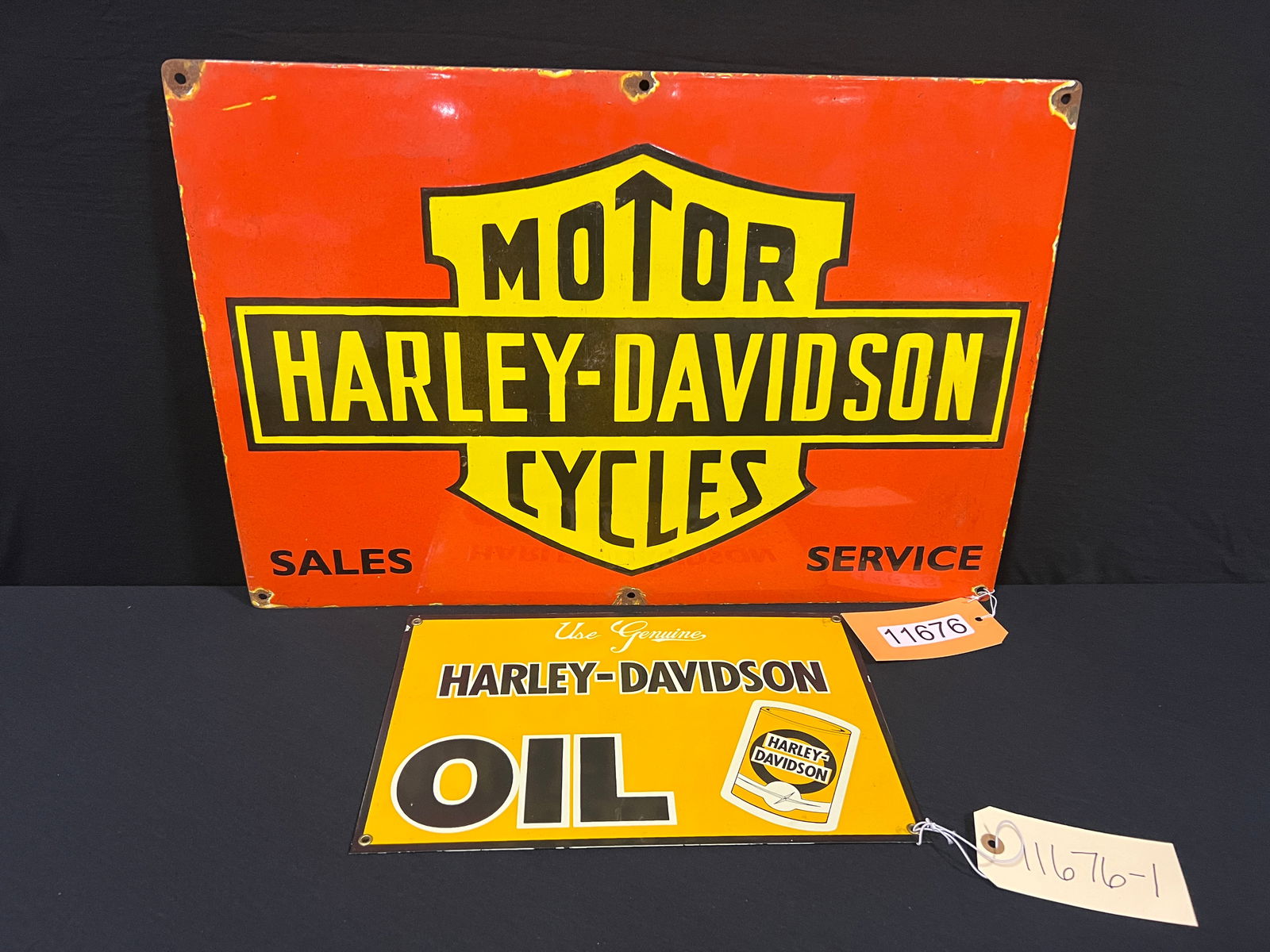 2 SSP reproduction Harley Davidson Motorcycle signs (1 of 1)