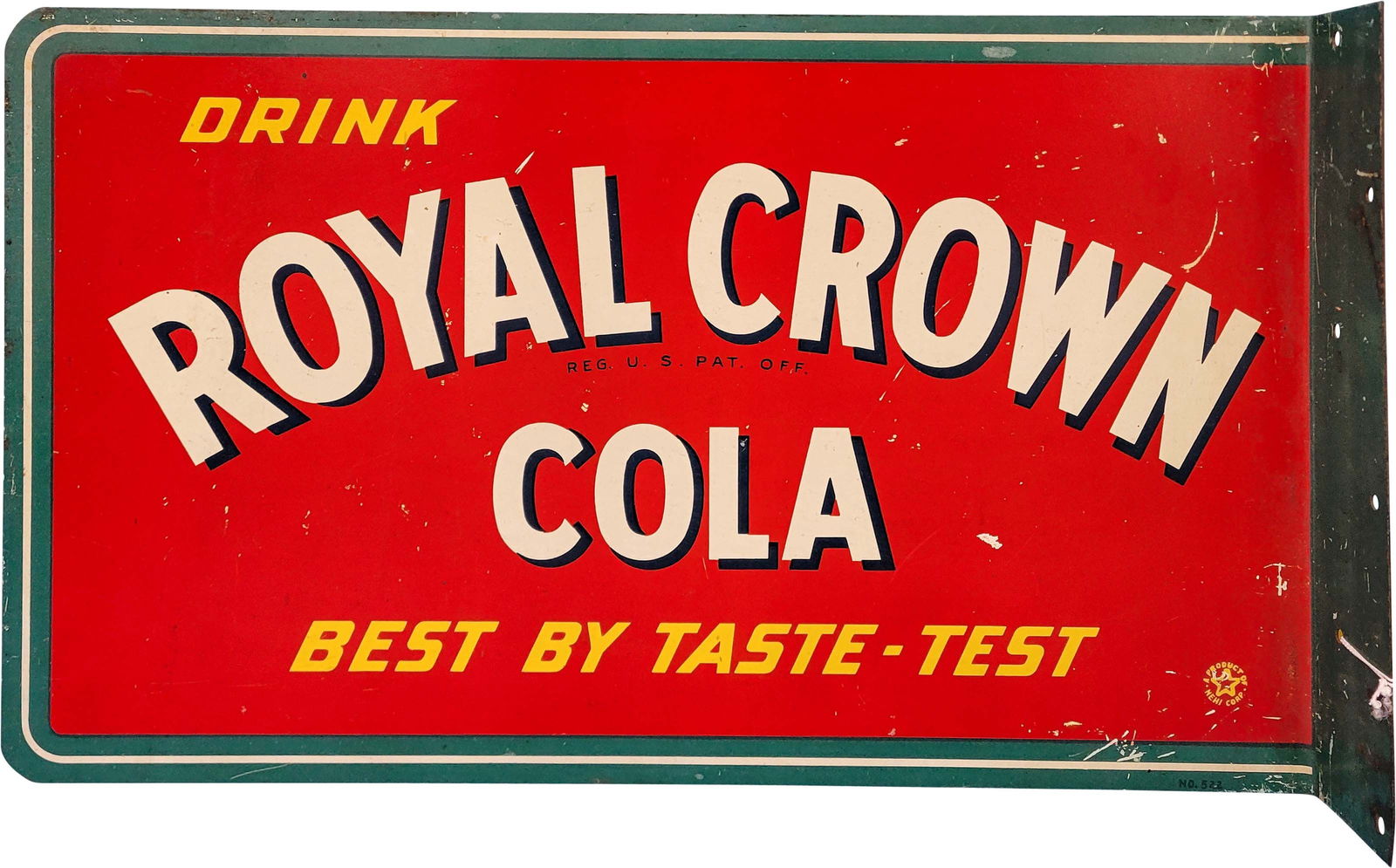 Drink Royal Crown Cola Metal Flange Sign (1 of 2)