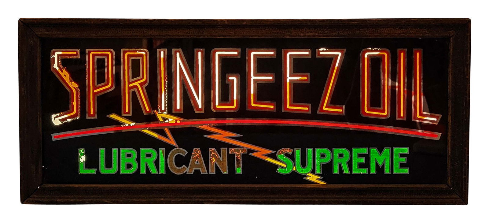 Springeez Oil Lubricant Supreme Light Up Sign w/ Glass Face (1 of 4)