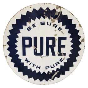 72" Pure Sawtooth Double Sided Porcelain Sign