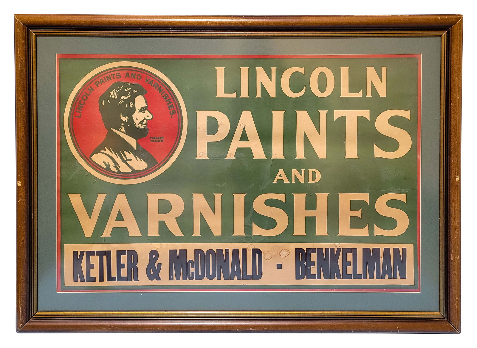 Lincoln Paints & Varnishes Benkelman Nebraska Framed Sign (1 of 2)