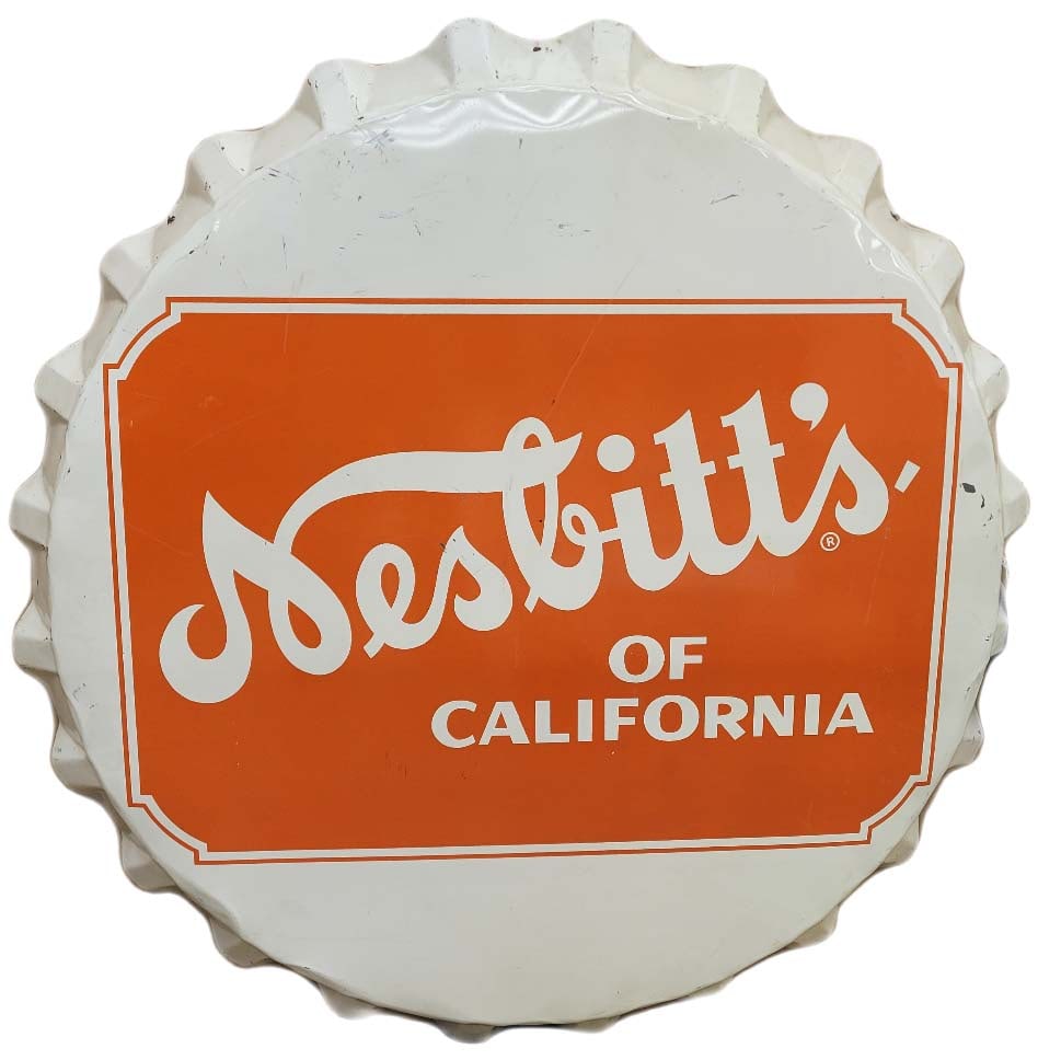 39" Nesbitt's of California Bottle Cap Sign (1 of 4)