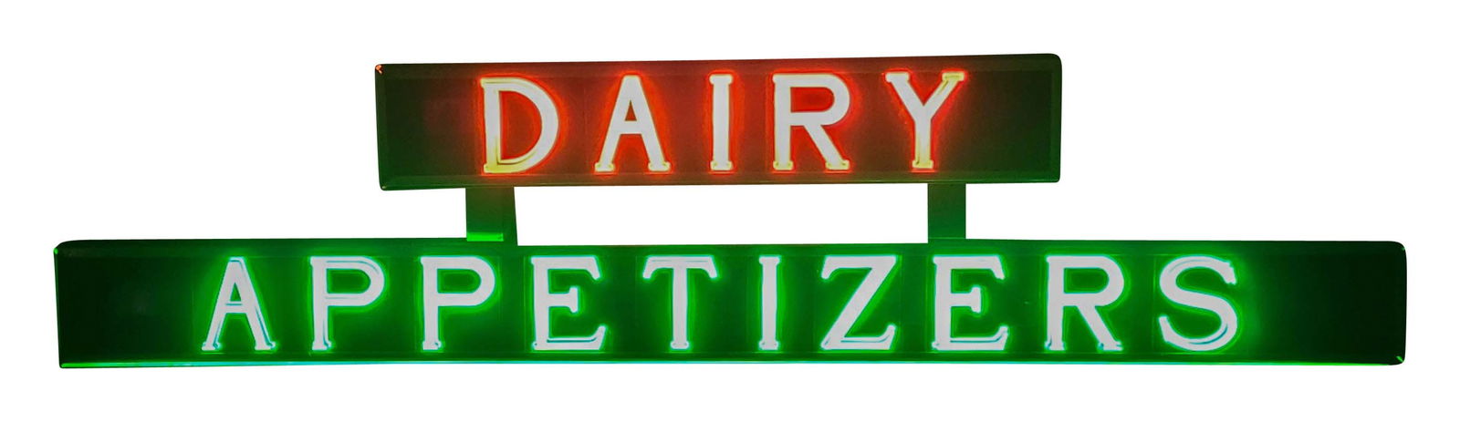 Dairy Appetizers Multi-Piece Embossed lighted Sign w/ Metal Can (1 of 4)