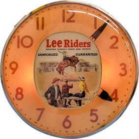 15" Fantasy Lee Riders Electric Light Up Clock