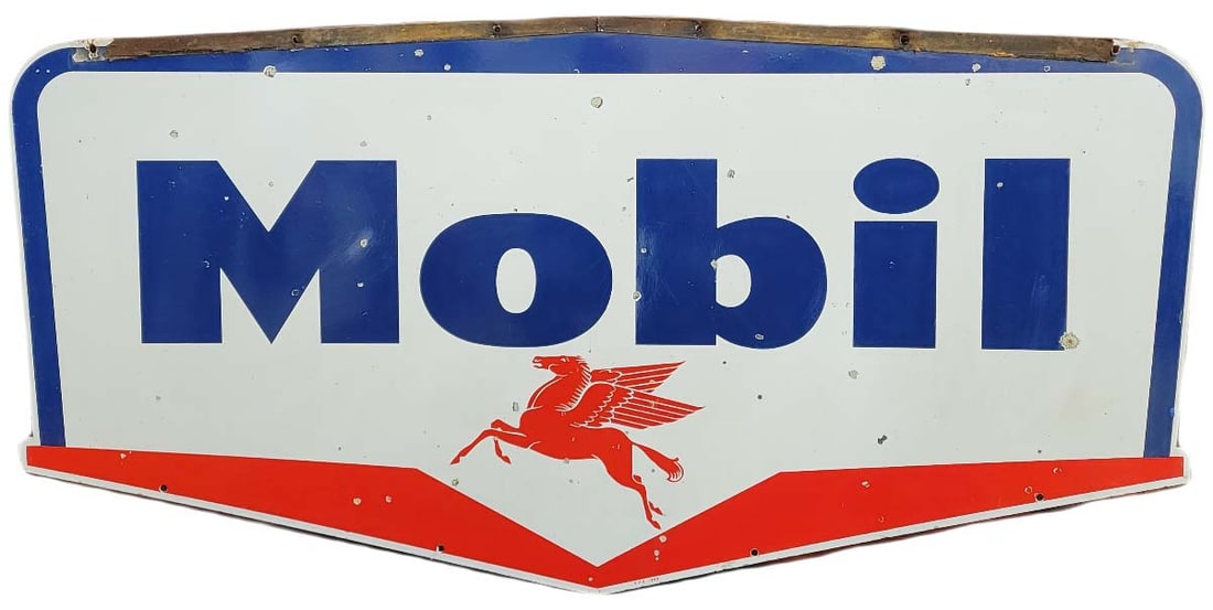 Mobil Pegasus Double Sided Porcelain Sign (1 of 2)