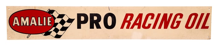 Amalie Pro Racing Oil SST Sign w/ Checker Flag Logo