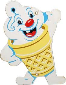 Foster's Freeze Die Cut Single Sided Porcelain Ice Cream Sign