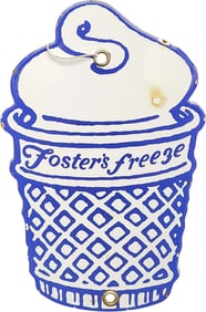 Foster's Freeze Die Cut Single Sided Porcelain Sign
