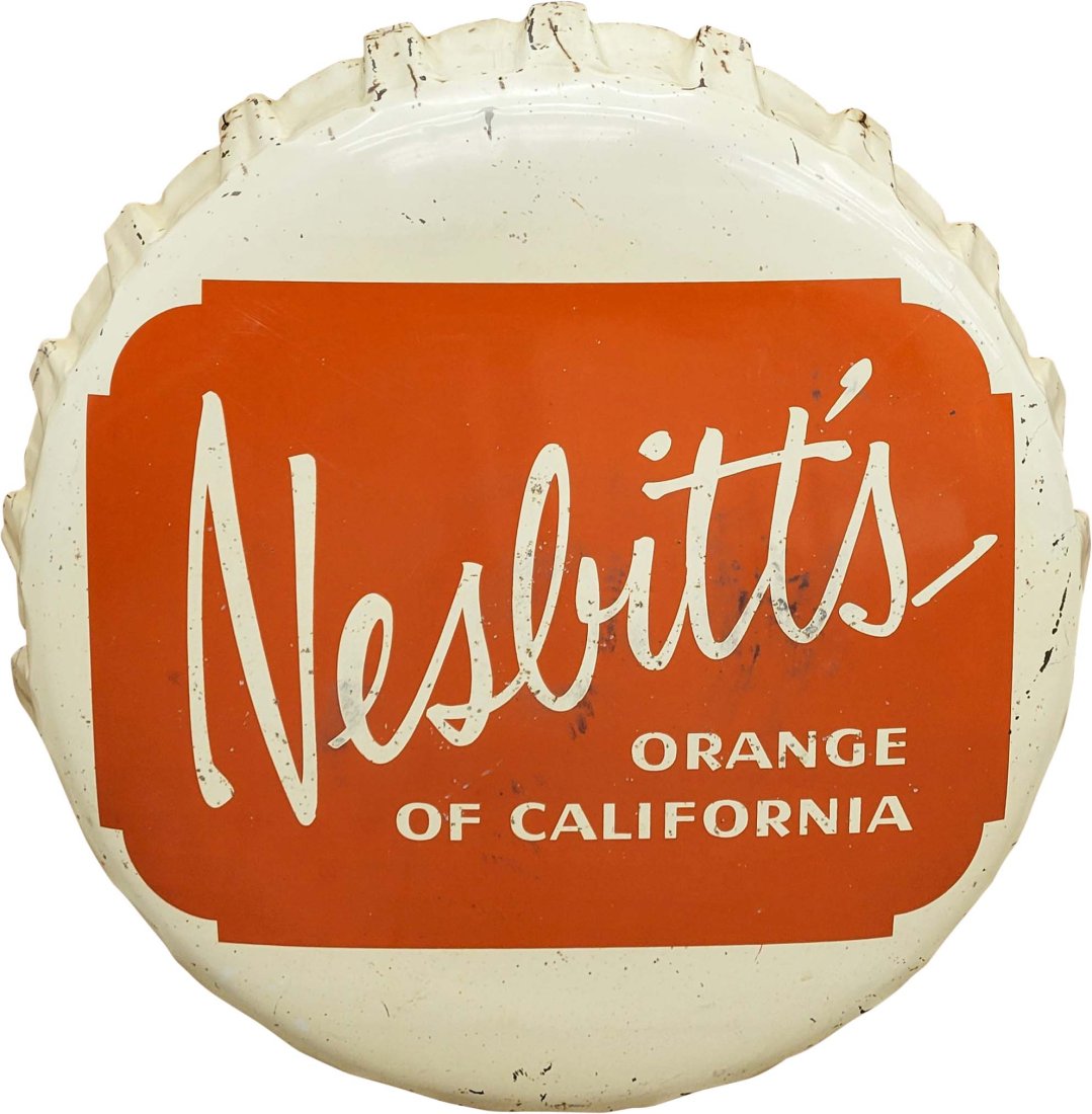 36" Nesbitt's Orange of California Bottle Cap Sign (1 of 6)