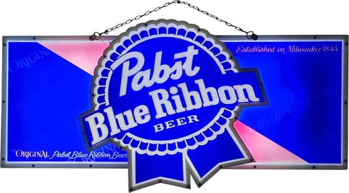 Pabst Blue Ribbon 3D Light Up Sign