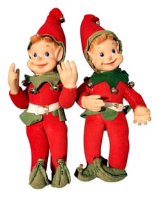 Lot of 2 Vintage Elves