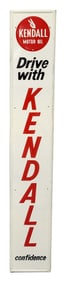 Kendall Motor Oil Single Sided Embossed Metal Sign