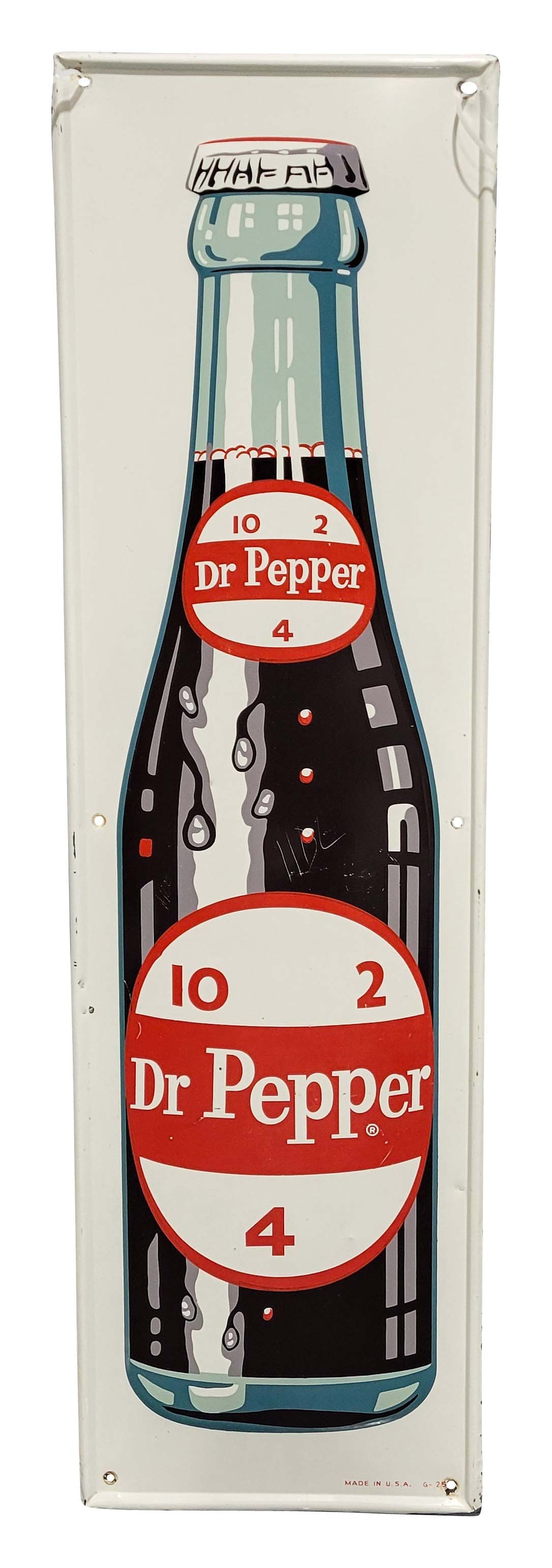 Dr Pepper Bottle 10 2 4 Single Sided Embossed Tin Sign (1 of 2)