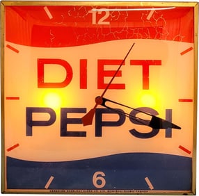 Rare Diet Pepsi Electric Light Up Clock