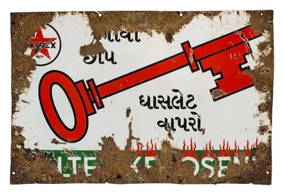 Texaco Caltex Kerosene Single Sided Porcelain Sign