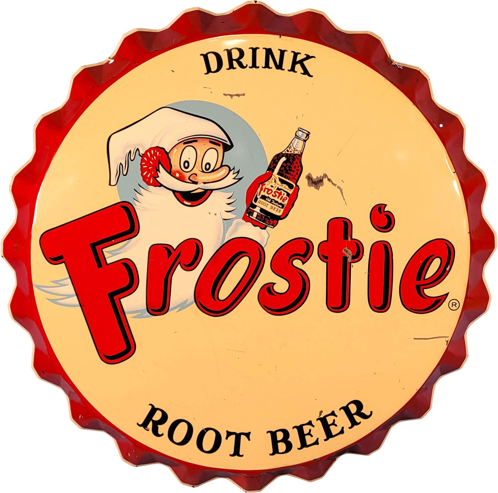 28" Frostie Bottle Cap Sign (1 of 4)