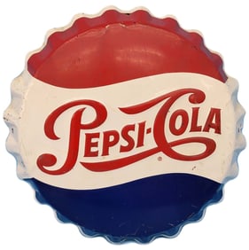 19" Pepsi-Cola Bottle Cap Sign