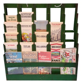 Texaco Metal Brochure Map Rack