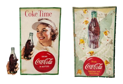 Coke Time Double Sided Coca Cola Cardboard