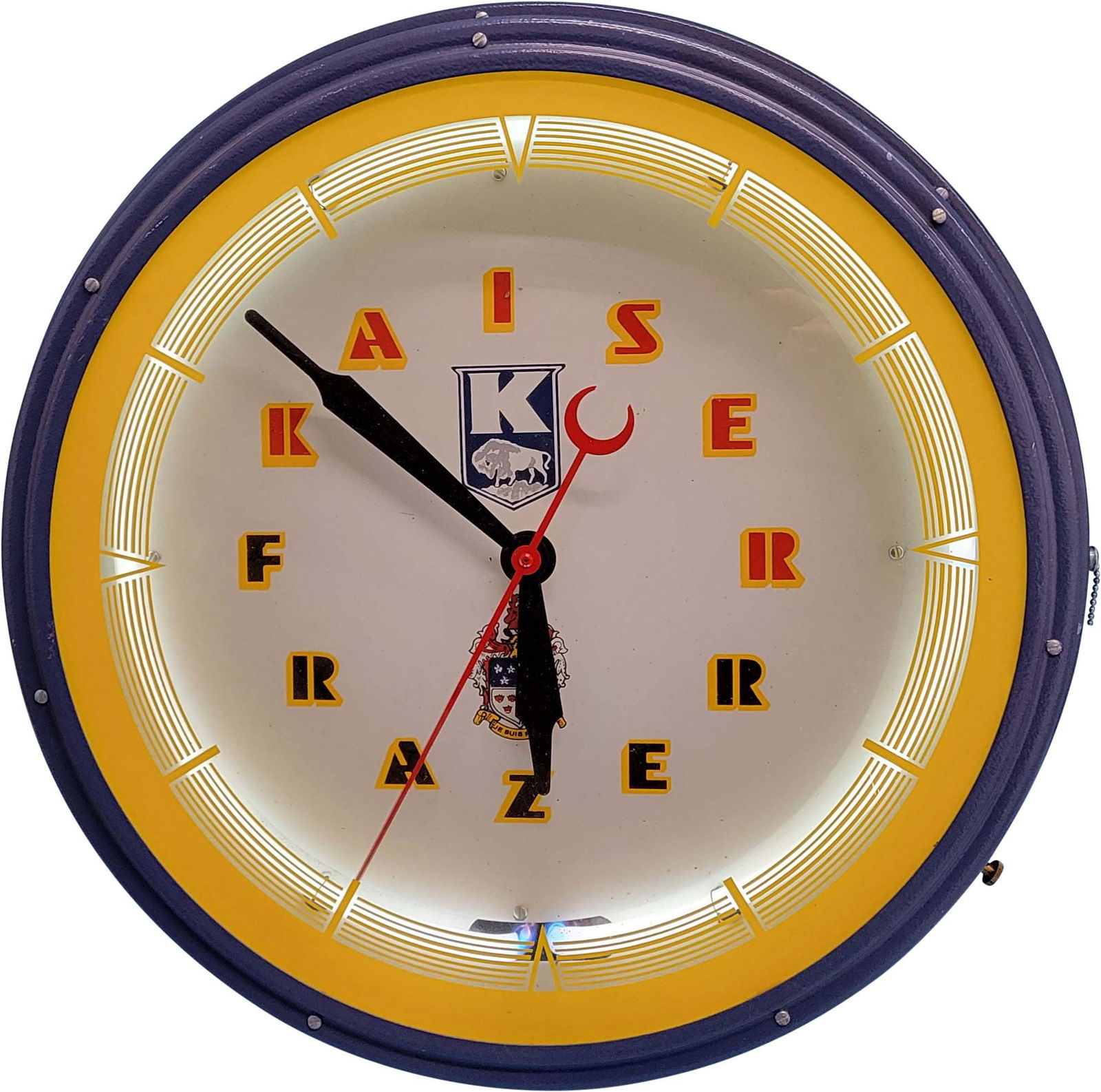 20" Reproduction Kaiser Frazer Electric Neon Clock (1 of 4)
